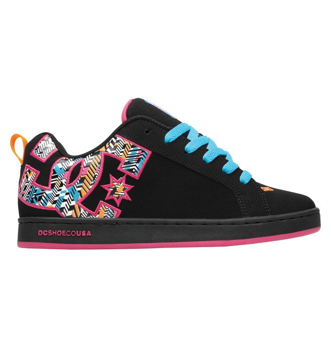dcshoes, Court Graffik SE - Low-top Skate Shoes, BLACK/CRAZY PINK/TUR (bpq) 0 Court Graffik SE - Low-top Skate Shoes 301043 DC Shoes