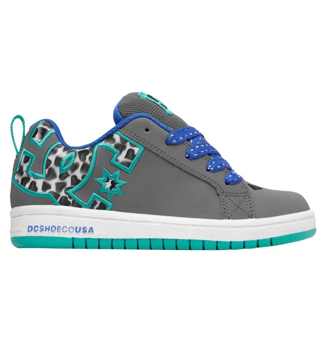 dcshoes, Court Graffik SE - Low-Top Shoes, GREY/VIVID BLUE (0vb) 0 Court Graffik SE - Low-Top Shoes 301131B DC Shoes