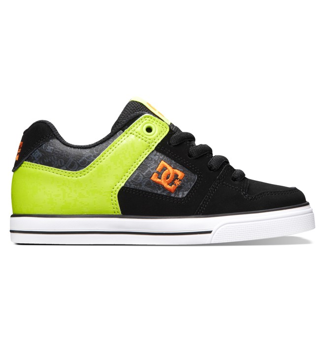 dcshoes, Boy's 8-16 Pure SE Shoes, BLACK/GREEN PRINT (0bg) 0 Boy's 8-16 Pure SE Shoes 301344B DC Shoes