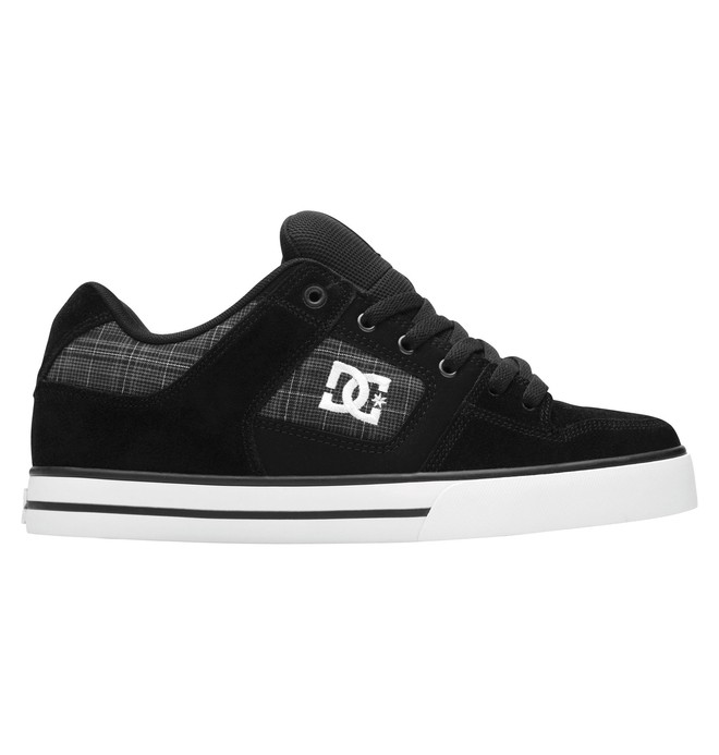 dcshoes, Men's Pure XE Shoes, BLACK/BLACK PLAID (03p) 0 Men's Pure XE Shoes 301722 DC Shoes