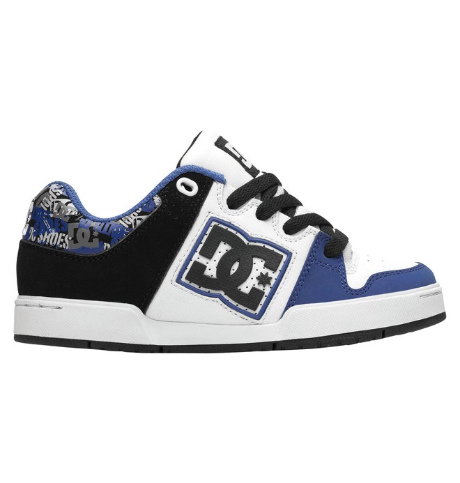 dcshoes, Turbo 2 Youth Shoe, WHITE/BLACK/ROYAL PRINT (wyk) 0 Turbo 2 Youth Shoe 302862B DC Shoes