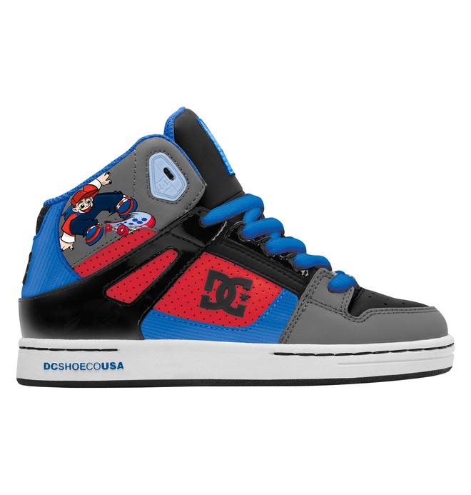 dcshoes, Boy's Wild Grinders Rebound Shoes, GREY/RED (grf) 0 Boy's Wild Grinders Rebound Shoes 302932B DC Shoes