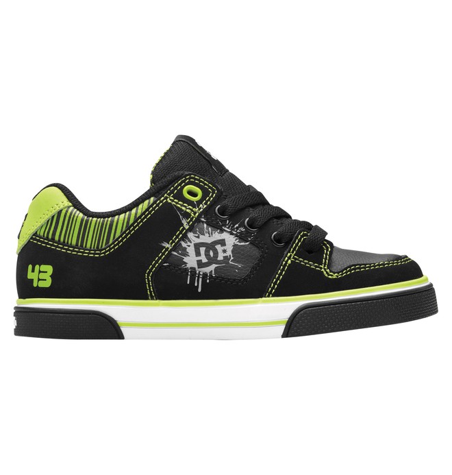 dcshoes, Boys Ken Block Pure Shoes, BLACK/SOFT LIME (ksl) 0 Boys Ken Block Pure Shoes 303066B DC Shoes