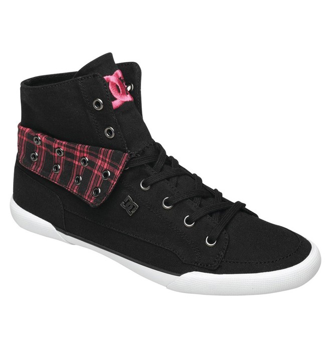 dcshoes, Women's Asset Hi Shoes, BLACK/CRAZY PINK (bzp) 0 Women's Asset Hi Shoes 303222 DC Shoes