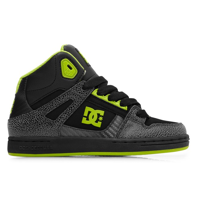 dcshoes, Rebound SE - High-Tops, BLACK/GREEN FLASH (0gf) 0 Rebound SE - High-Tops 303310B DC Shoes