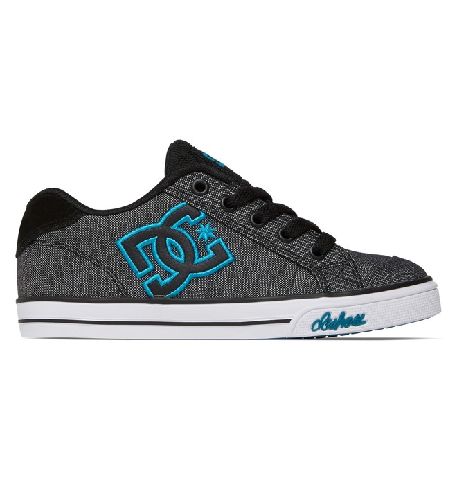 dcshoes, Girl's 4-7 Chelsea TX Shoes, BLACK/AQUA (ba2) 0 Girl's 4-7 Chelsea TX Shoes 303344A DC Shoes