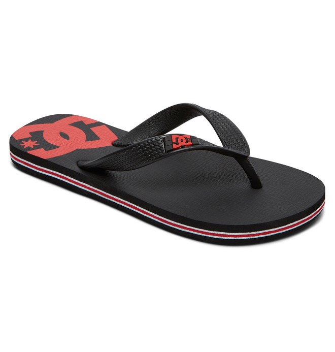 dcshoes, Spray - Tongs pour Homme, BLACK/RED/WHITE (xkrw) 0 Spray - Tongs pour Homme Noir 303387 DC Shoes