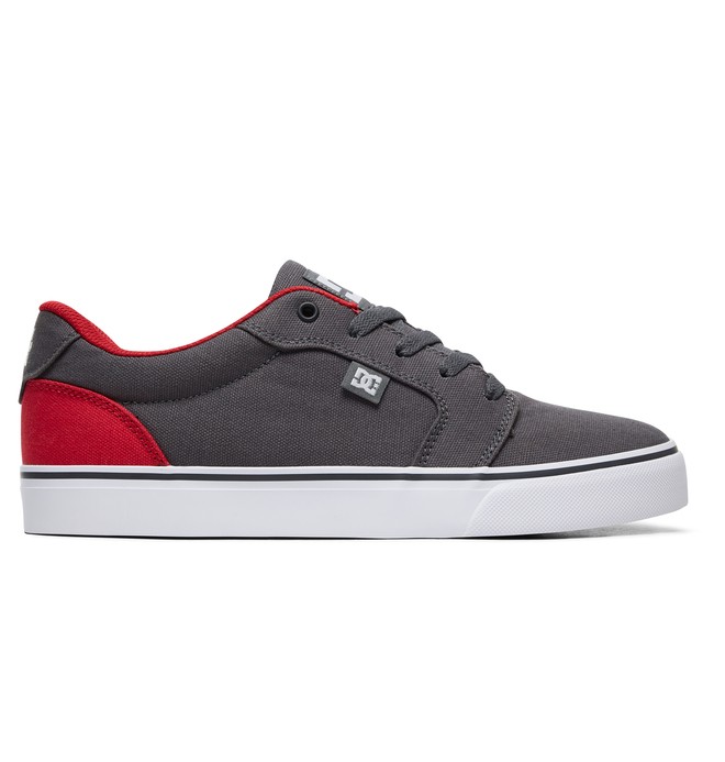 dcshoes, Anvil TX Shoes, DK SHADOW/TRUE RED (ksr) 0 Anvil TX Shoes Grey 320040 DC Shoes