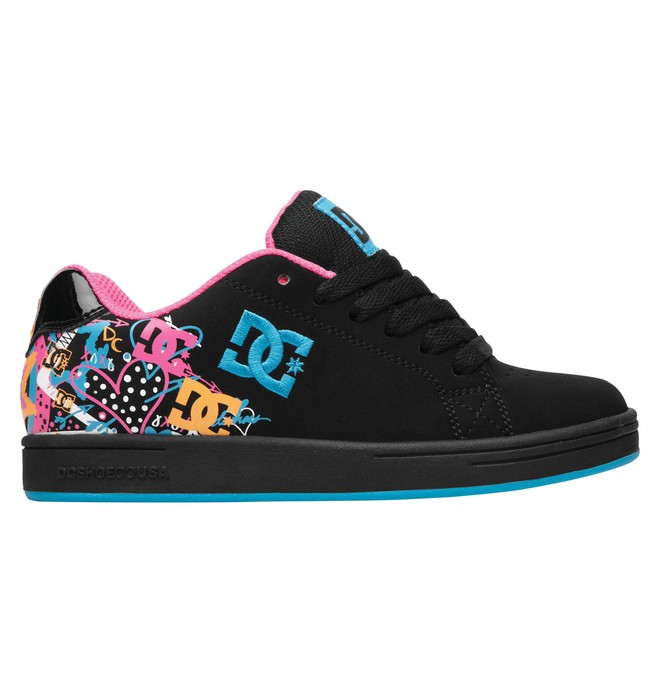 dcshoes, Girl's Pixie Squiggle Shoes, BLACK/TURQUOISE/PINK (0tp) 0 Girl's Pixie Squiggle Shoes 320226B DC Shoes