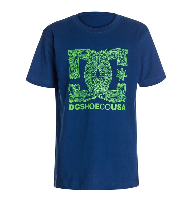 dcshoes, Boy's 8-16 Bones Division Tee, Peacoat (btn0) 0 Boy's 8-16 Bones Division Tee 50464071 DC Shoes