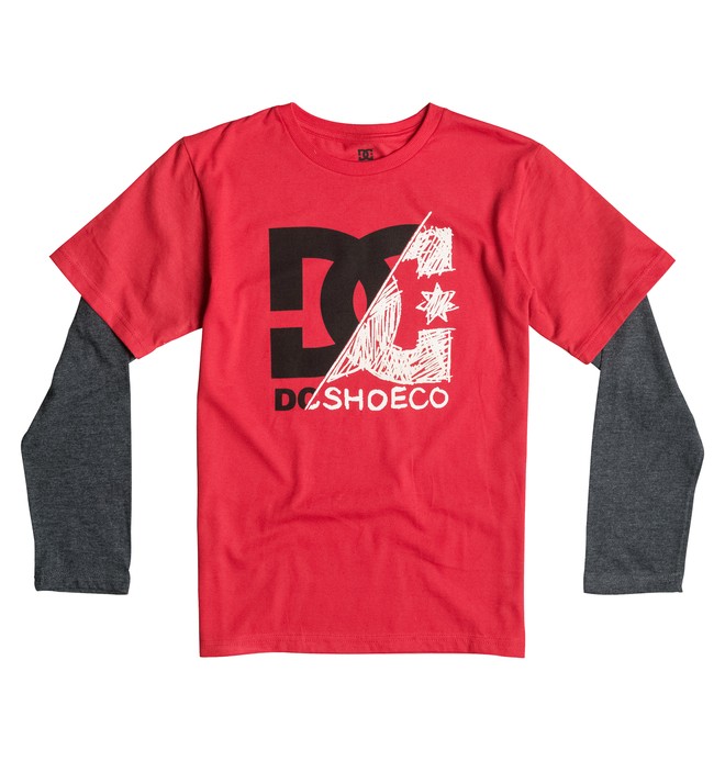 dcshoes, Youth 8-16 DC Slash Tee, Tango Red - Solid (rrh0) 0 Youth 8-16 DC Slash Tee 50664030 DC Shoes