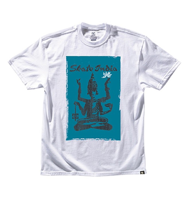 dcshoes, Men's India Tee, WHITE (wht) 0 Men's India Tee 51200387 DC Shoes