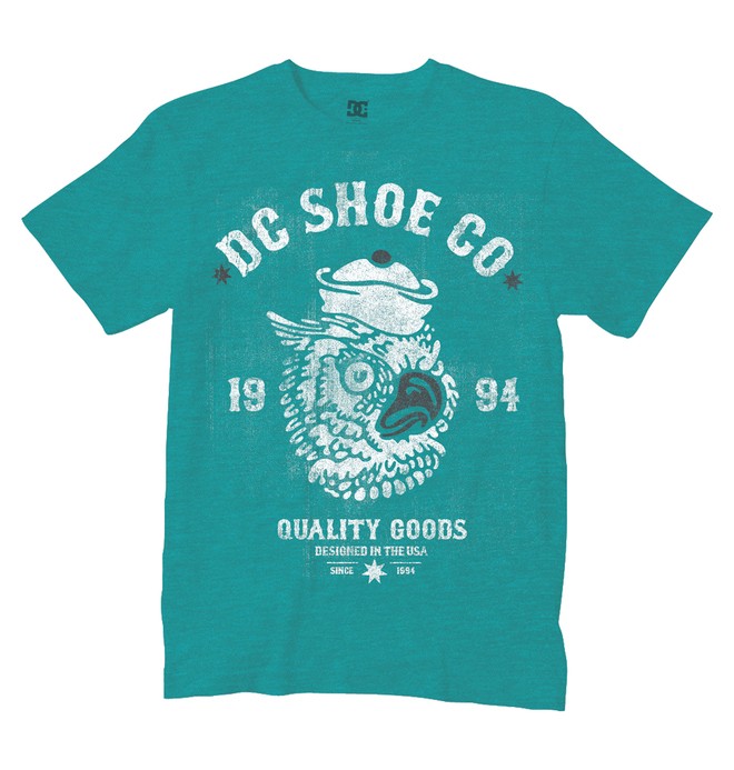 dcshoes, Men's Owl Time Tee, AQUAMARINE (aqr) 0 Men's Owl Time Tee 51200567 DC Shoes