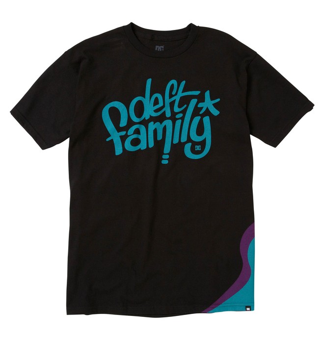 dcshoes, Men's DC X Deft Family Collab Wave Tee, BLACK (blk) 0 Men's DC X Deft Family Collab Wave Tee 51200621 DC Shoes