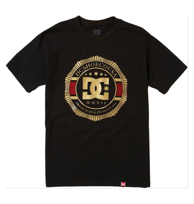dcshoes, Men's Rob Dyrdek Lux Crest Tee, BLACK (blk) 0 Men's Rob Dyrdek Lux Crest Tee 51200640 DC Shoes