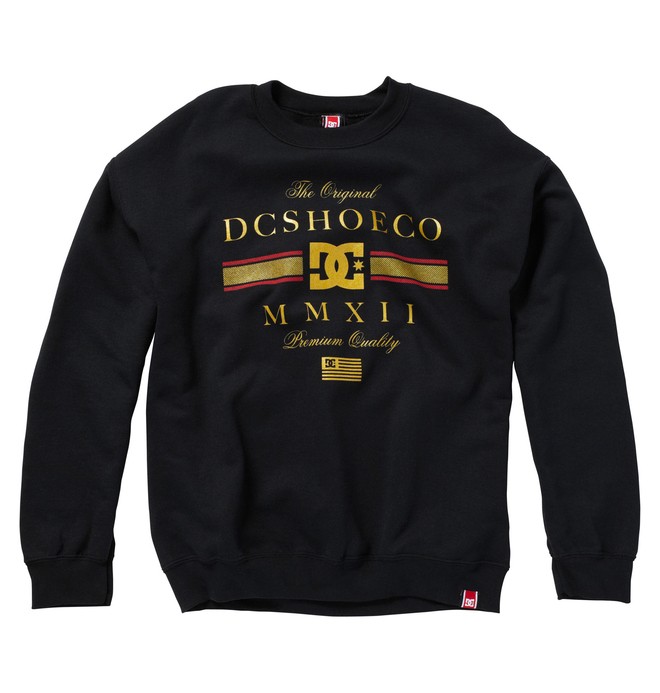 dcshoes, RD LUX STRIPE CREW, BLACK (blk) 0 RD LUX STRIPE CREW 51250011 DC Shoes