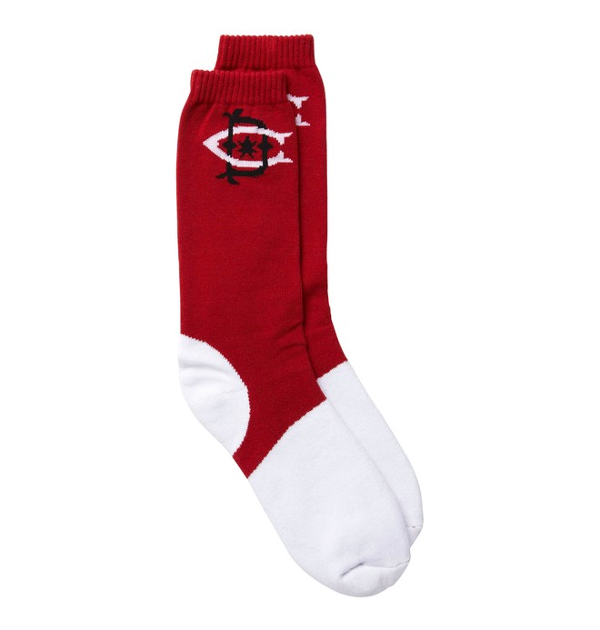 dcshoes, Men's Homeplate Socks, ATHLETIC RED (ath) 0 Men's Homeplate Socks 51340034 DC Shoes