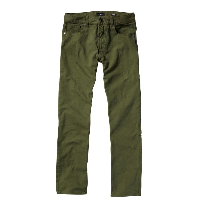 dcshoes, Men's DC Straight Fit Canvas Pants, MILITARY (mil) 0 Men's DC Straight Fit Canvas Pants 51800113 DC Shoes