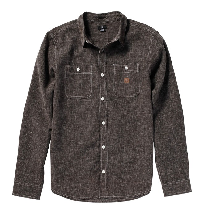 dcshoes, Men's Pistol Whip Long Sleeve Shirt, BLACK (blk) 0 Men's Pistol Whip Long Sleeve Shirt 51820087 DC Shoes