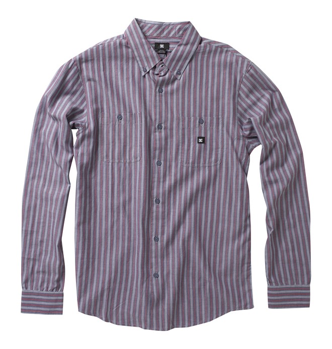 dcshoes, Men's Flacks Long Sleeve Shirt, BLUE INDIGO (4bi) 0 Men's Flacks Long Sleeve Shirt 52820012 DC Shoes