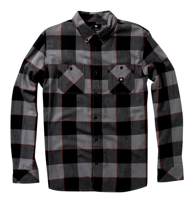 dcshoes, Men's Hamilton Long Sleeve Shirt, MONUMENT (mnu) 0 Men's Hamilton Long Sleeve Shirt 52820017 DC Shoes