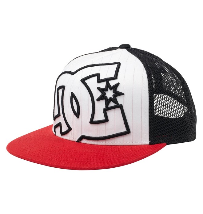 dcshoes, Men's Daxx Trucker Hat, BLACK / RED / STRIPE (bir) 0 Men's Daxx Trucker Hat 53300128 DC Shoes