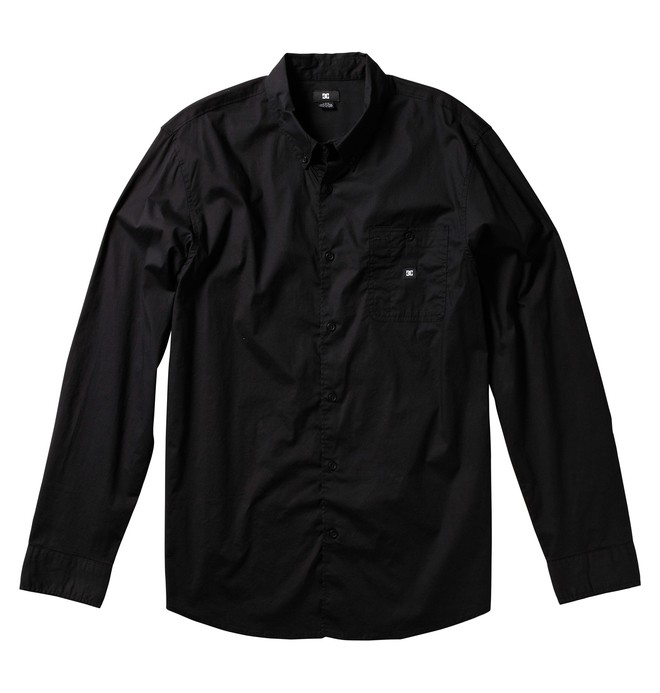 dcshoes, Men's Anvil Long Sleeved Shirt, BLACK (blk) 0 Men's Anvil Long Sleeved Shirt 53820064 DC Shoes