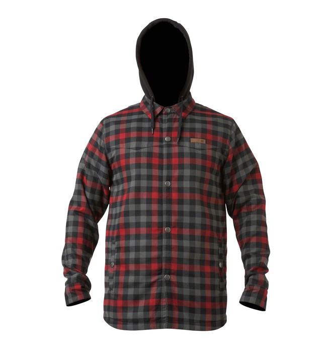 dcshoes, Men's Fernwood Flannel Shirt Hoodie, BLACK (blk) 0 Men's Fernwood Flannel Shirt Hoodie 54670030 DC Shoes