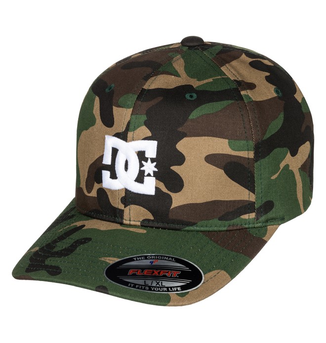 dcshoes, Cap Star 2 Flexfit Hat, CAMO (gra0) 0 Cap Star 2 Flexfit Hat Green 55300096 DC Shoes