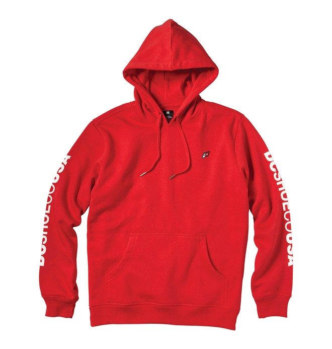 dcshoes, Men's Sleeveland Pullover Hoodie, ATHLETIC RED (ath) 0 Men's Sleeveland Pullover Hoodie 55860098 DC Shoes