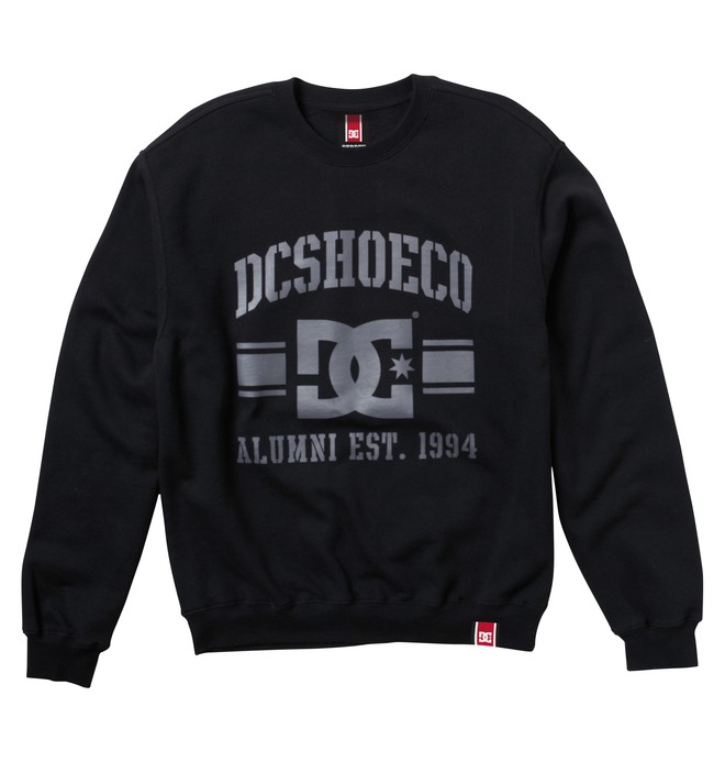 dcshoes, RD ALUMNI CREW FLEEC, BLACK (blk) 0 RD ALUMNI CREW FLEEC 55860102 DC Shoes