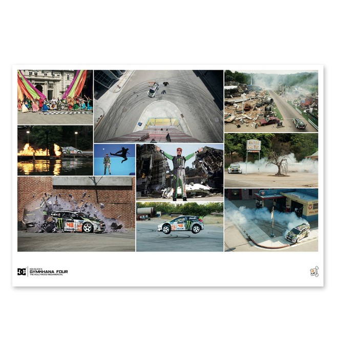 dcshoes, Men's Ken Block Gymkhana 4 Collage Poster, ASSORTED (ast) 0 Men's Ken Block Gymkhana 4 Collage Poster 56391083 DC Shoes