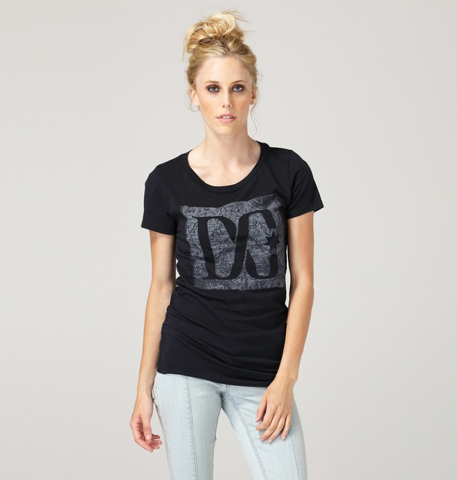 dcshoes, Women's Nina Tee, PIRATE BLACK (prt) 0 Women's Nina Tee 61200222 DC Shoes
