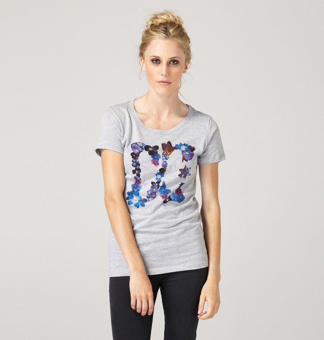 dcshoes, Women's Pedal Star Tee, HEATHER GREY (grh) 0 Women's Pedal Star Tee 61200223 DC Shoes