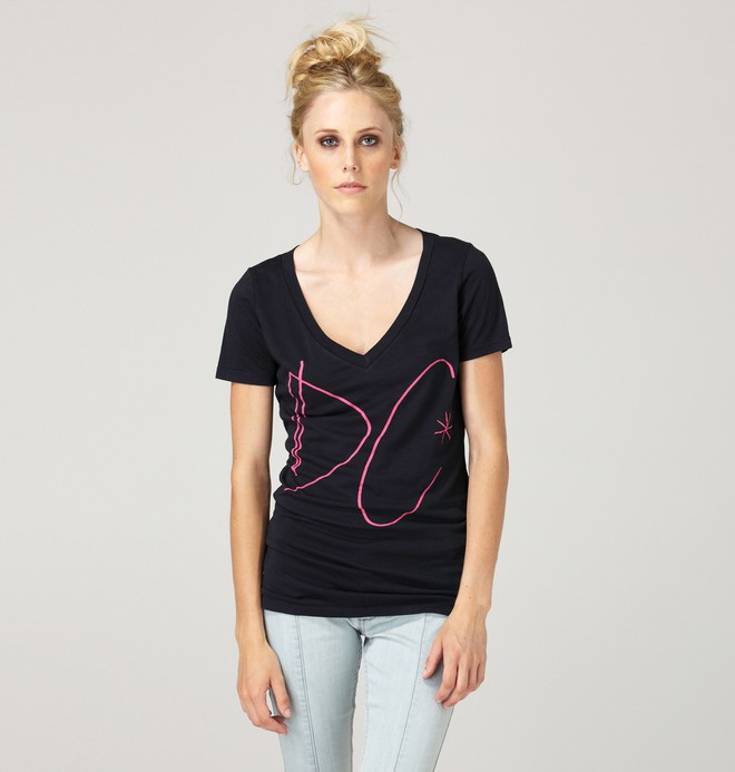 dcshoes, Women's Like That Tee, PIRATE BLACK (prt) 0 Women's Like That Tee 61200227 DC Shoes