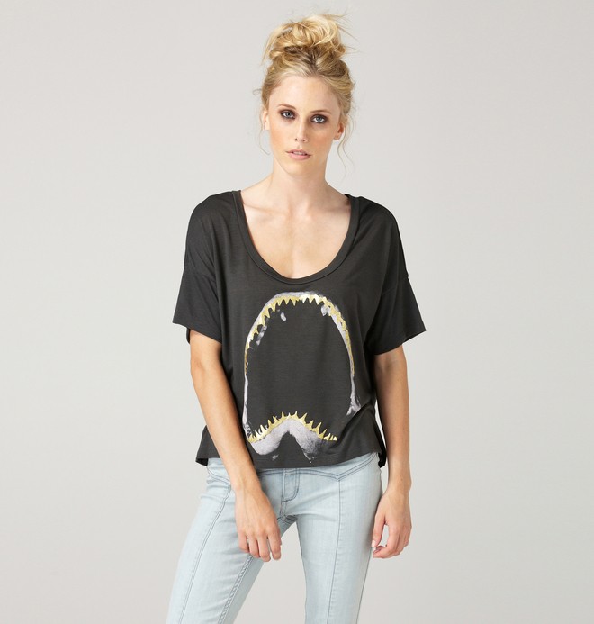 dcshoes, Women's Street Jaw Shirt, PIRATE BLACK (prt) 0 Women's Street Jaw Shirt 61200238 DC Shoes