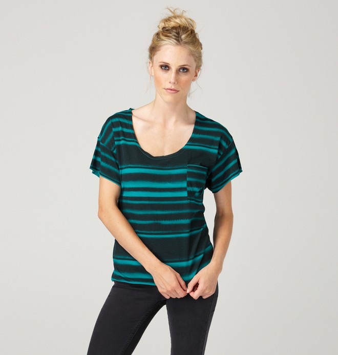dcshoes, Women's Shreds Tee, BLUE GRASS (ugs) 0 Women's Shreds Tee 61430105 DC Shoes