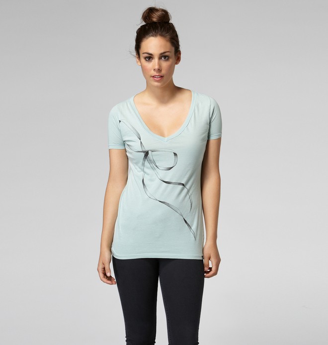 dcshoes, Women's Ribbonette Tee, DAWN BLUE (da2) 0 Women's Ribbonette Tee 66200551 DC Shoes