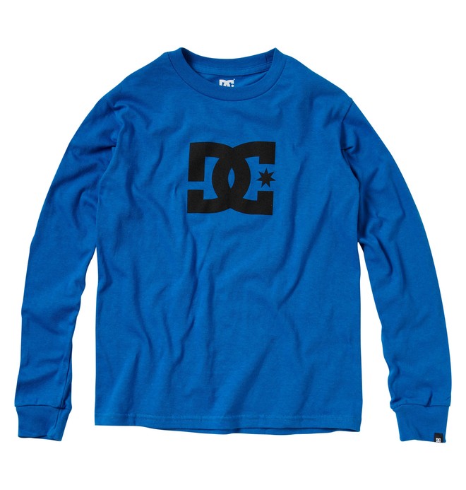 dcshoes, Boy's Star Long Sleeve Tee, DIRECTOIRE BLUE/BLACK (4db) 0 Boy's Star Long Sleeve Tee 71210001 DC Shoes