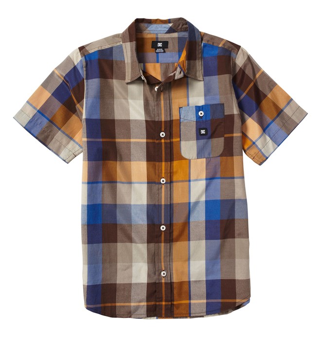 dcshoes, Boy's Woodwarth Shirt, CHOCOLATE (chl) 0 Boy's Woodwarth Shirt 71820028 DC Shoes