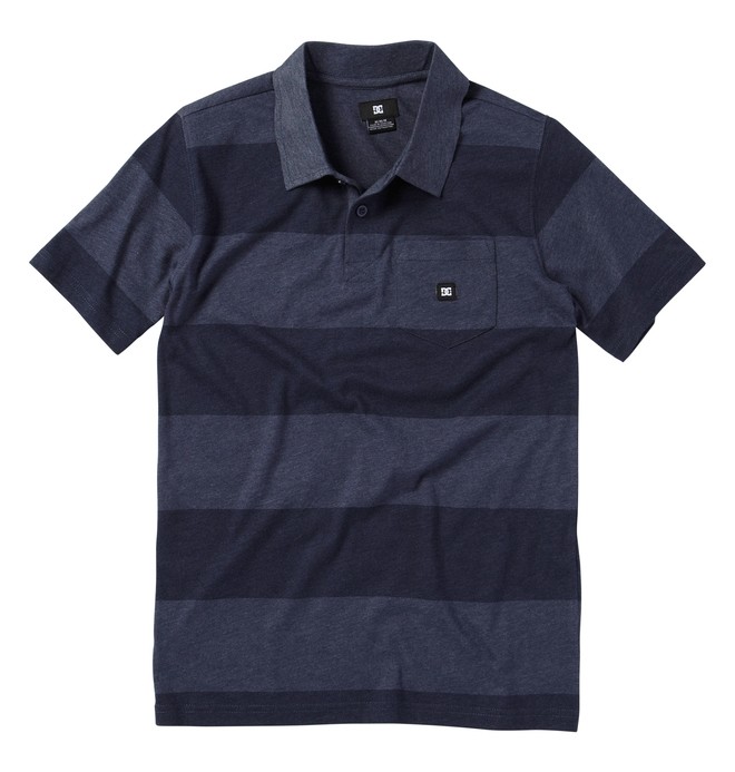 dcshoes, Boy's Chomper Polo Shirt, HEATHER DC NAVY (hdn) 0 Boy's Chomper Polo Shirt 73830103 DC Shoes