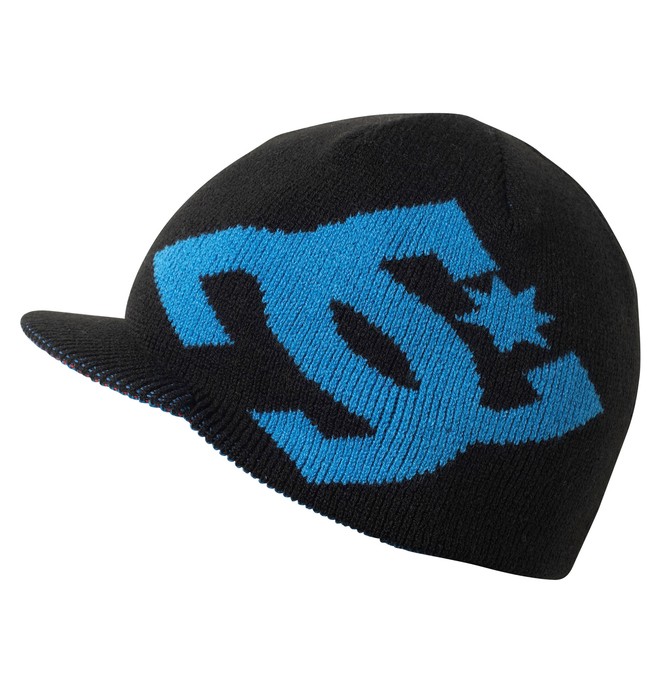 dcshoes, Boy's Cascata Reversible Visor Beanie, BLACK (blk) 0 Boy's Cascata Reversible Visor Beanie 74310041 DC Shoes