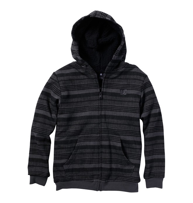dcshoes, Boys T-Star Shearling Print Zip Hoodie, BLACK STRIPE (brp) 0 Boys T-Star Shearling Print Zip Hoodie 75860030 DC Shoes
