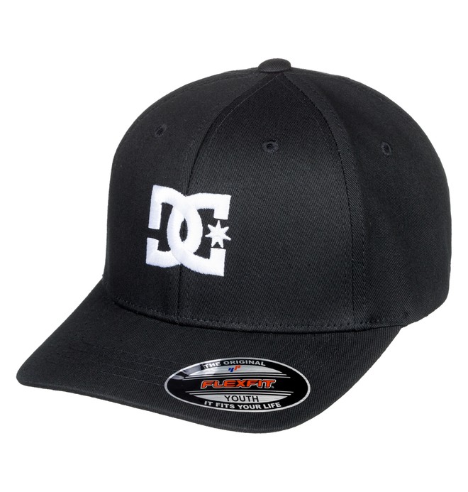 dcshoes, Boy's 8-16 Cap Star Flexfit® Hat, BLACK (blk) 0 Boy's 8-16 Cap Star Flexfit® Hat Black ADBHA03095 DC Shoes