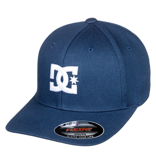dcshoes, Boy's 8-16 Cap Star Flexfit® Hat, BLACK IRIS 2 (btl6) 0 Boy's 8-16 Cap Star Flexfit® Hat Blue ADBHA03095 DC Shoes