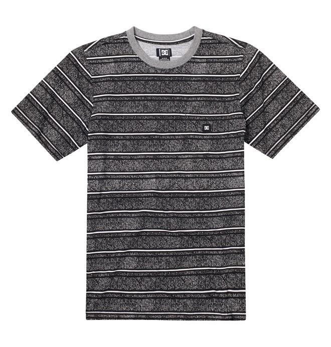 dcshoes, Boy's Almo Crew Tee, BLACK STRIPE (kvj3) 0 Boy's Almo Crew Tee ADBKT00120 DC Shoes
