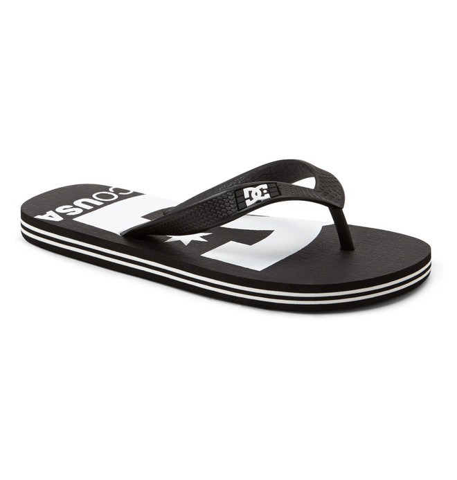 dcshoes, Spray Logo - Flip-flops, BLACK/BLACK/WHITE (blw) 0 Spray Logo - Flip-flops ADBL100017 DC Shoes