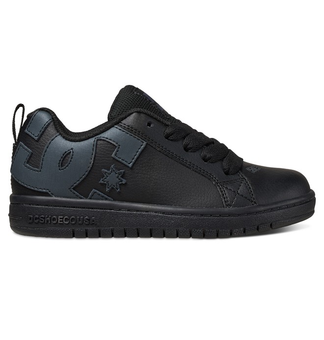 dcshoes, Boy's 4-7 Court Graffik Shoes, BLACK/BLACK/BLACK (3bk) 0 Boy's 4-7 Court Graffik Shoes ADBS100202 DC Shoes