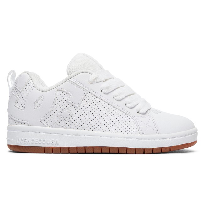 dcshoes, Court Graffik - Baskets, WHITE/WHITE/GUM (hwg) 0 Court Graffik - Baskets Blanc ADBS100207 DC Shoes