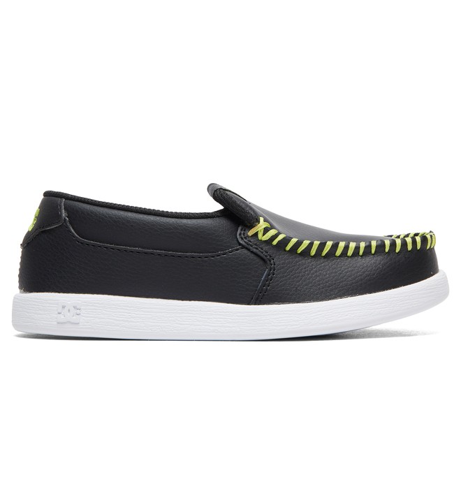 dcshoes, Boy's Villain Shoes, BLACK/GREEN (bgn) 0 Boy's Villain Shoes Black ADBS100229 DC Shoes